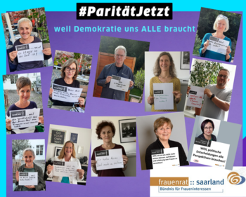 Collage zum Thema Parität