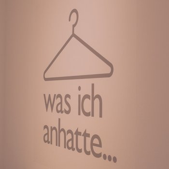 Schriftzug was ich anhatte