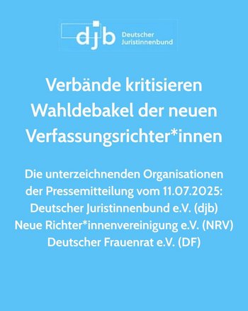 Stellungnahme Verbände zur Wahl der Verfassungsrichterin 